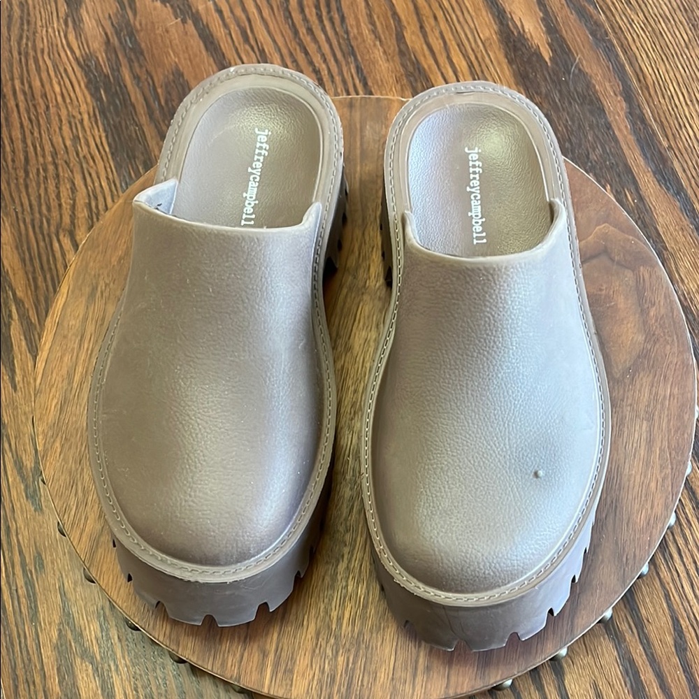 Jeffrey Campbell x Free People Brown Lugged Platform Clogs
